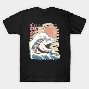 godzilla sushi off kanagawa T-Shirt